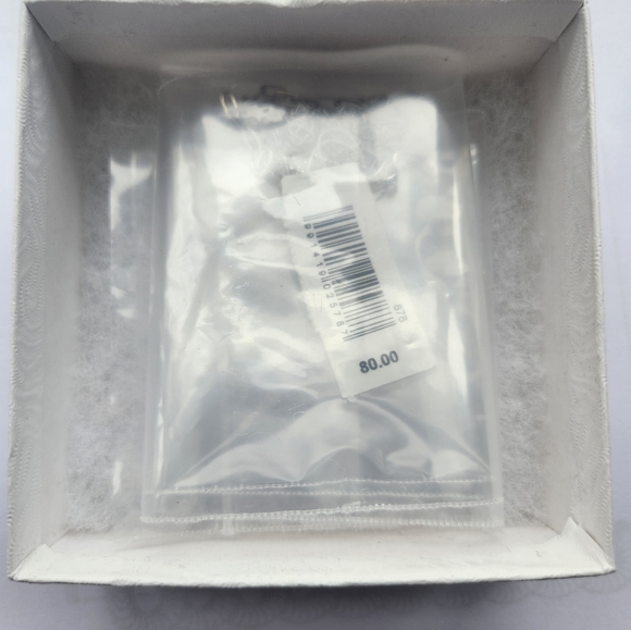 Luv AJ Crystal Charm Station Necklace Adjustable Silvertone Plated/CZ NIB - Picture 4 of 5